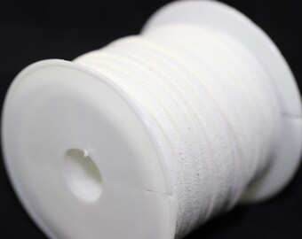 White Faux Suede Cord, 5mt/ 10mt/ 20mt/ 50m Faux Suede Cord, Splashed White Jewelry Cord for Jewelry Accessories