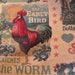 Vintage Tablecloth Pig Chicken Sheep Rooster Cow Floral Decor Chic French Country Farm Farmhouse Cottage 43 x 86