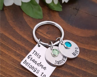 Grandma Gift | Grandmother Gift | Grandma Keychain | New Grandma Gift | New Mom Gift | Grandma belongs to | Personalized Gifts For Grandma