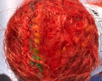 Furry Variegated Yarn -- Vixen by Moda Dea -- Orange You Glad
