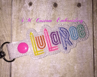 Sparkly Lula Consultant Embroidered Keychain | Advertise L L R business | LuLa Babies Gift | L L R keyfob | L L R keychain