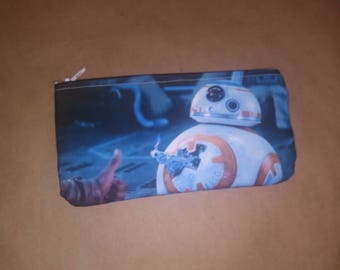 Star wars the force awakens bb8 thumbs up droid coin purse wallet small make up bag