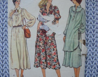 vintage 1980s Vogue sewing pattern 7142 misses dress tunic or top and pants size 12