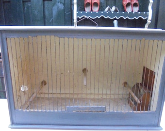 french vintage birds cage/birds home/manual works/canary cage/with antique waterbottle/curiosities cage