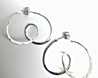 3D Sterling Love Earrings