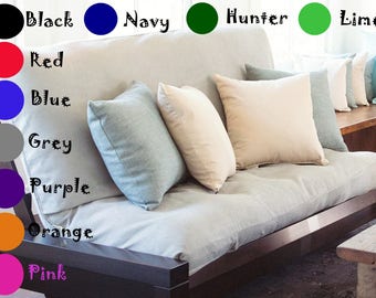 Handmade Futon Cover Solid Color Full Size (54x 75 in)