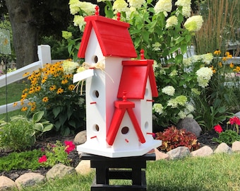 Large Birdhouse *Outdoor Bird House* Solid Wood, Handcrafted