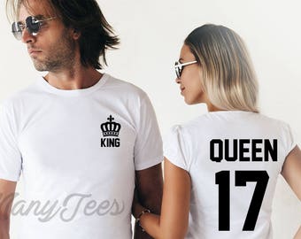 King and Queen shirts couple t shirt couple tees King Queen 01 couple tshirts funny matching couple shirts wedding gift anniversary gift