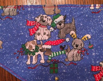 Dog Christmas bandana kerchief extra small, small, medium, large, extra large puppy