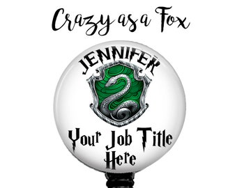Personalized with your Name and Job Title Retractable Badge Holder, Badge Reel, Lanyard, Stethoscope ID Tag, Nurse, Harry Potter inspired