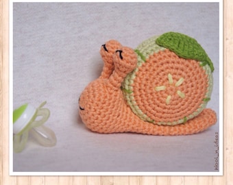 NEW! Plush Melon - Amigurumi snail - handmade