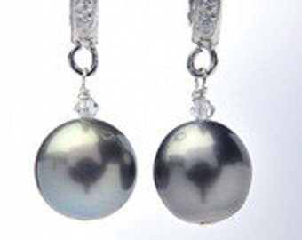 10-11mm Tahitian Pearl Earrings