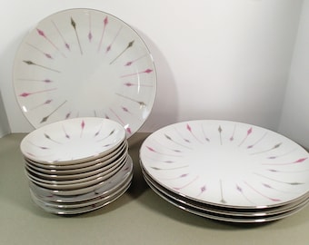 mid century modern dinnerware harmony house 3546 carrousel dinner plates fruit bowls and saucers - Modern Dinnerware mid century modern dinnerware harmony house 3546 carrousel dinner plates fruit bowls and saucers - Modern Dinnerware