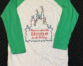 Disney Christmas Shirt ;; There's no place like Home for the Holidays // Mickeys Very Merry Christmas Party Shirt // MVMCP // Disney Shirt