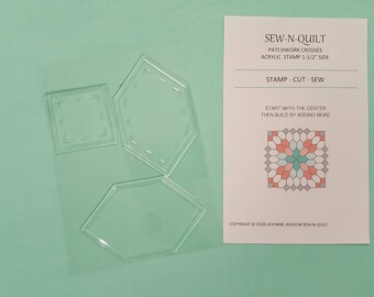 Patchwork Crosses Quilt Stamp 1-1/2"