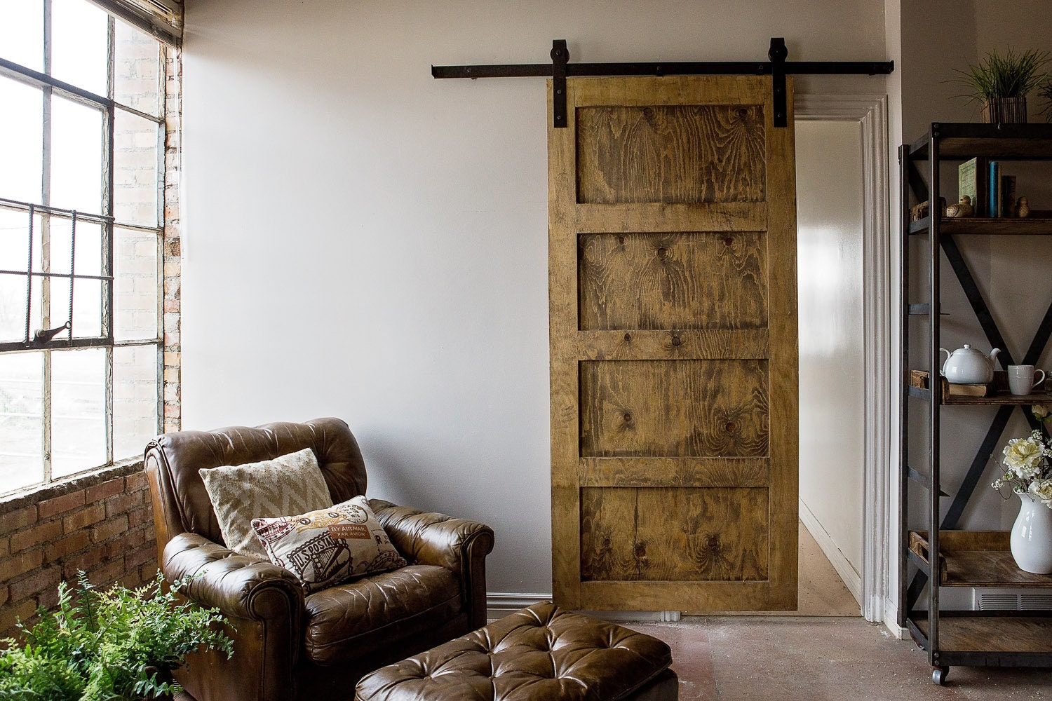 Industrial/Classic Sliding Barn Door Closet Hardware