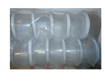 Small Mini Cup Tupperware Containers 10 for jewelers gems beads stones hobby & craft supplies home shop office garage storage cups household