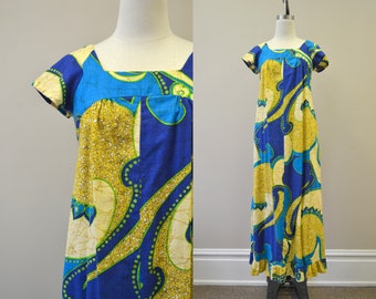 1960s Malihini Hawaiian Caftan