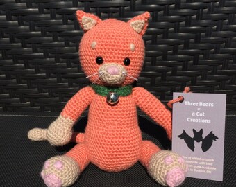 Crocheted Kitty Cat Stuffed Animal