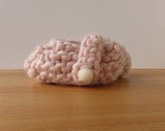 Baby Booties in Ballet Pink