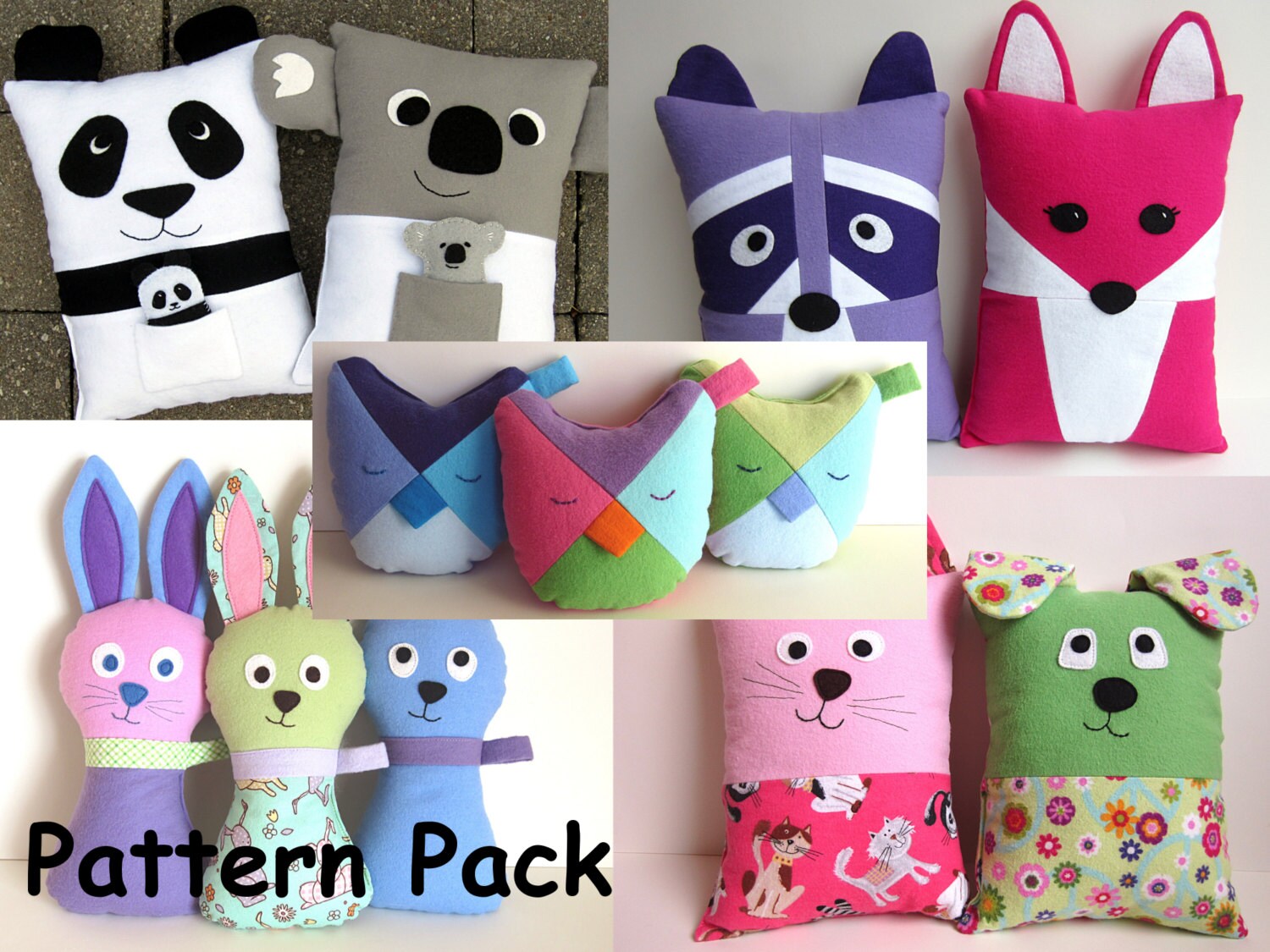 Download Gifts for Girls DIY Pillow Pattern Bundle PDF Sewing Tutorials