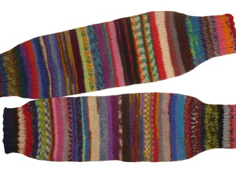 Knit Leg Warmers | Boot Cuffs | Boot Toppers | Hand Knit Leg Warmers | Rainbow Leg Warmers | Striped Gaiters