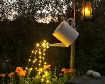 Waterfall Fairy Lights (Watering Can Lights) - 5 Six-Ft Strands, 20 Warm White LEDs per strand (100 total). Timbo Lights, Small Tree Lights.