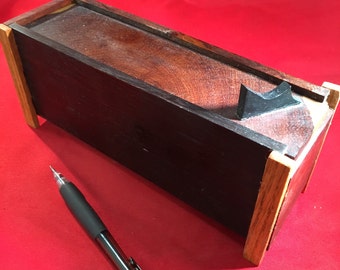 Unique Wooden Box with Sliding Top