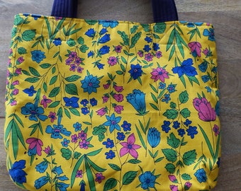 Beautiful tote bag vintage 70s fabric th