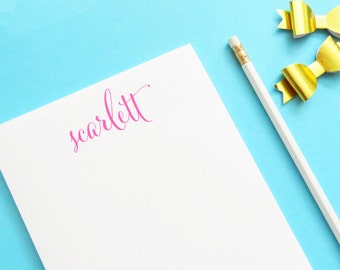 Personalized Notepad with Calligraphy, Personalized notepad set, Writing pad, Personalized Writing Paper, Custom Notepad, NP022