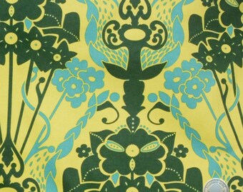 140258369 - Anna Maria Horner Drawing Room Nouveau Bouquet Green FULL BOLT
