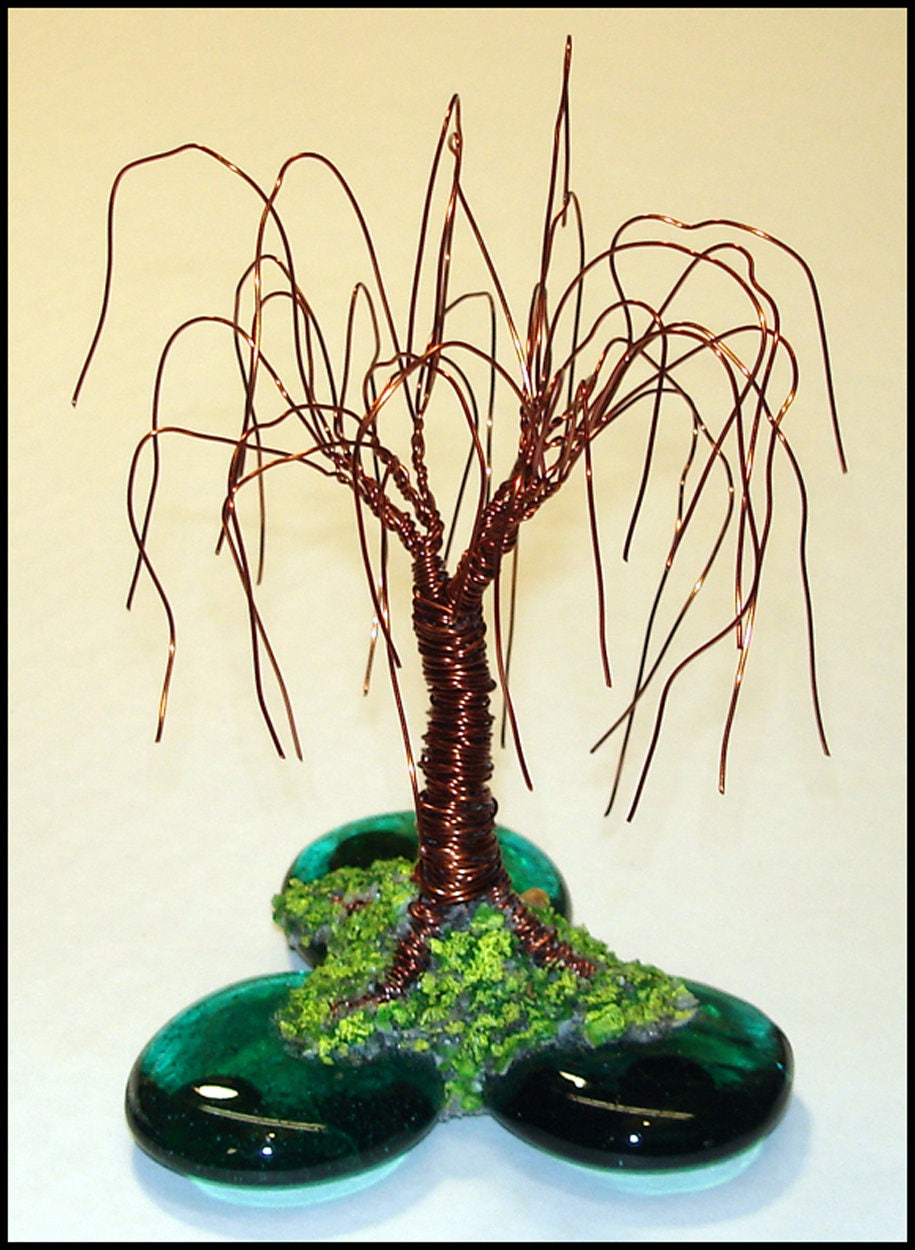 Mini Copper Wire Tree Sculpture Original Art. Available in