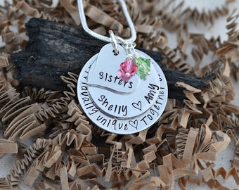 unique sister gifts - sister necklace - sister gifts -for sister -sister birthday gift - unique gifts for sisters - sister - sister matching