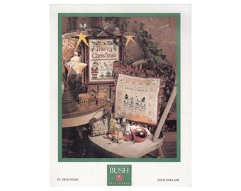 St. Nick Christmas Cross Stitch Leaflet, Christmas Cross Stitch Patterns, Santa Cross Stitch, Christmas Ornaments, by NewYorkTreasures