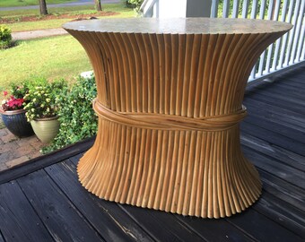 Vintage McGuire Wheat Sheaf Bamboo Base