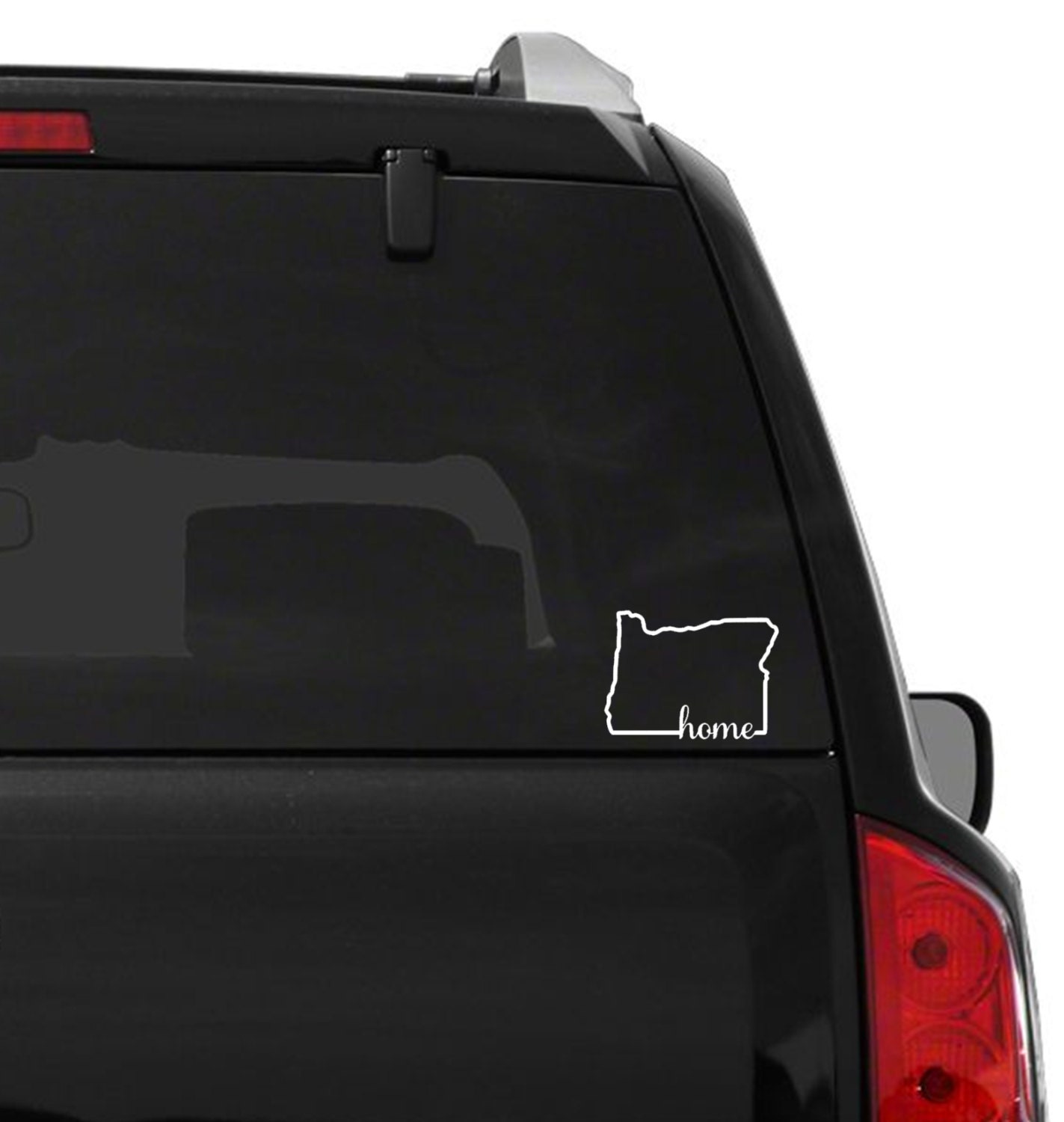 Oregon home vinyl decal outline of state Oregon car decal