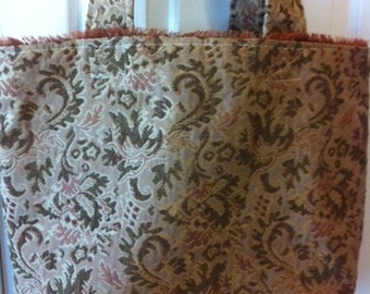 Large Tote Bag of Gold Tapestry