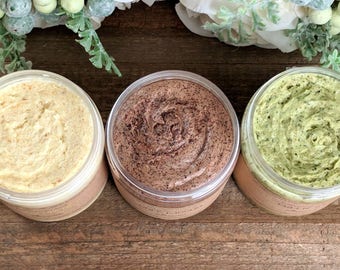 Sugar scrub, gift set, body scrub, bridesmaid gift, dry skin, exfoliating scrub, gift for her, natural scrub, best seller, gift for mom