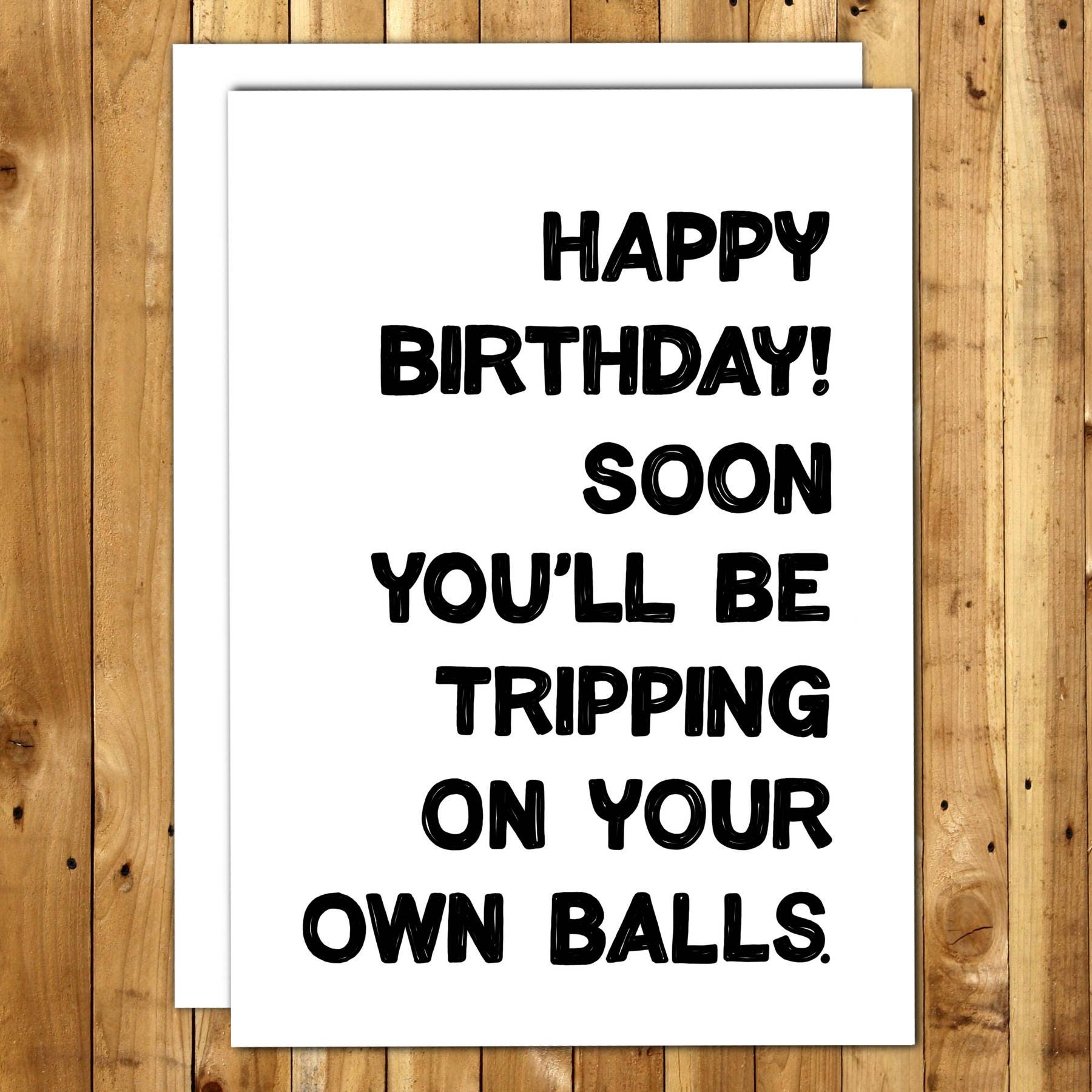 Funny Birthday Card For Men. Card For Him. Rude Birthday Card.