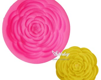 silicone mold for polymer clay Peony flower