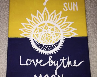 Live By The Sun, Love By The Moon Canvas--9x12"