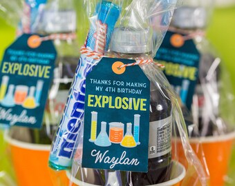 Science Party Favor Tag - Printable Science Party Favor Tags by Printable Studio