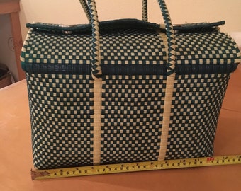 Reusable Green Mexican Market Tote