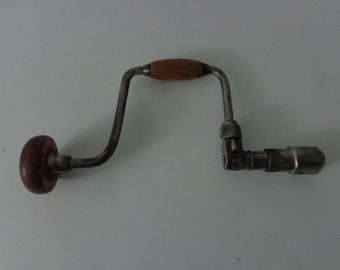 Antique Hand Drill, German Hand Drill Vintage, AURCWA antique hand drill ,Brace Drill Antique, antique tools, hand drill antique, AURCWA Too