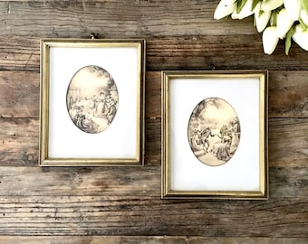 Vintage Sepia Prints Old Period Piece framed art