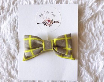 Citron Plaid // Small Sailor Bow