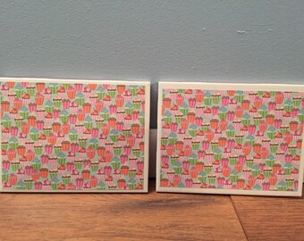 Cupcakes ceramic tile trivet hot plate set