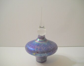 Perfume Bottle Blue with Colored Specks
