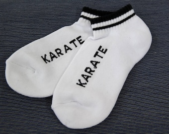 KARATE, sneakers socks with KARATE characters, Japan Martial Arts