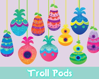 Troll Pods! • Digital Print • Trolls Party Decor